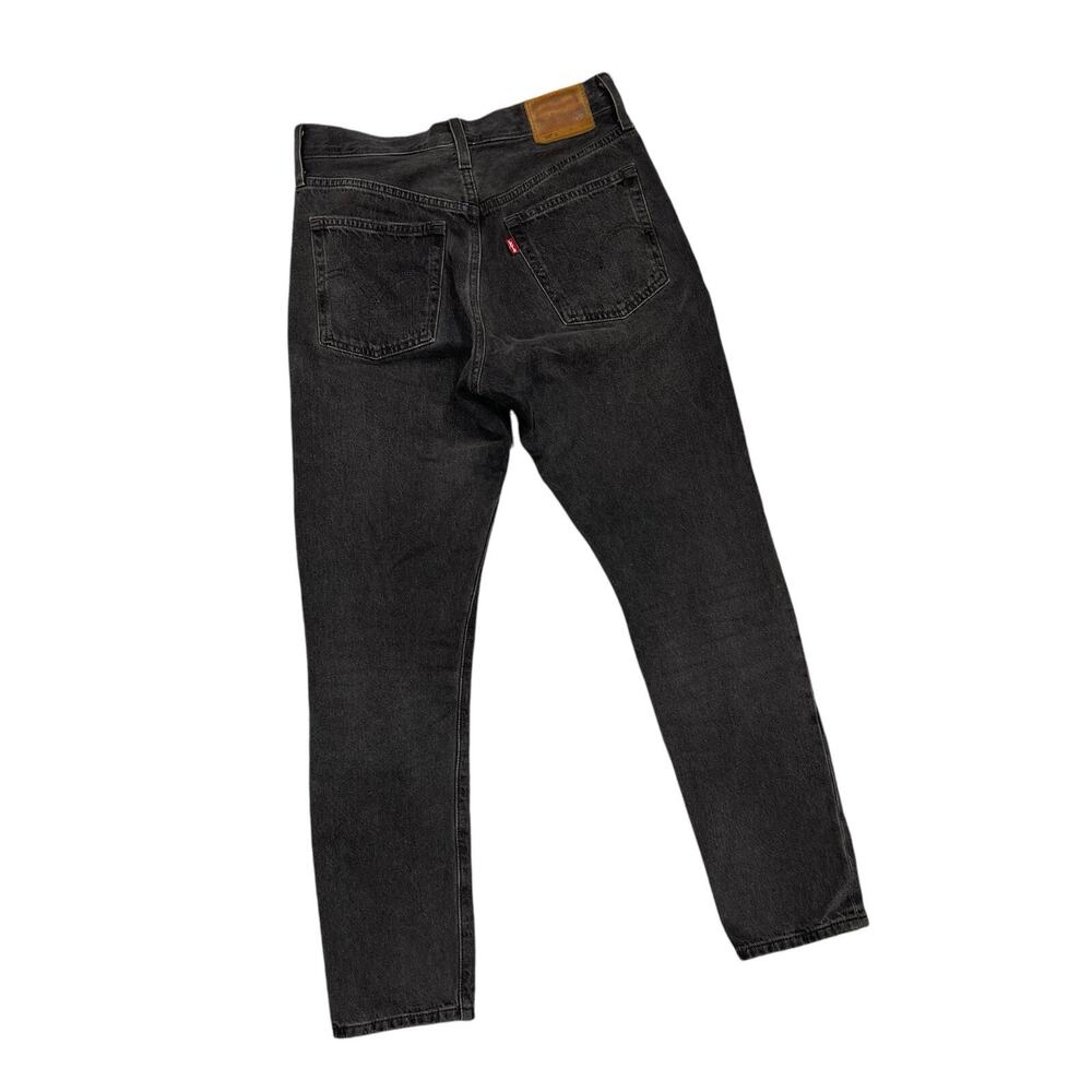 Levi Strauss &Co Black 501 Jeans Skinny ButtonFly Premium Denim Distressed 26x28 - Picture 10 of 11